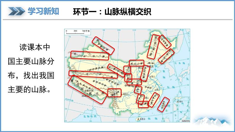 2.1 中国的地形第1课时山脉纵横交织课件 ----2024年初中秋季地理湘教版八年级上册第3页