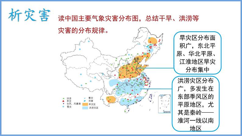 2.2 中国的气候第3课时干旱、洪涝、台风、寒潮等气象灾害课件 ----2024年初中秋季地理湘教版八年级上册第6页