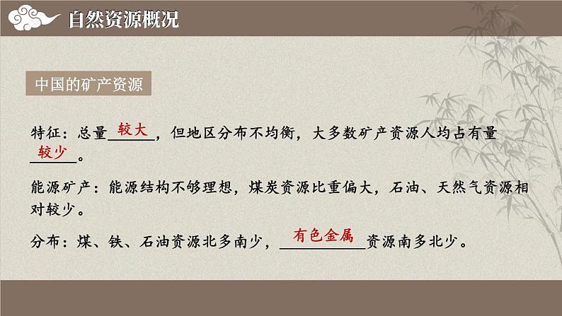 第3章 中国的自然资源综合复习课件----2024年初中秋季地理湘教版八年级上册06