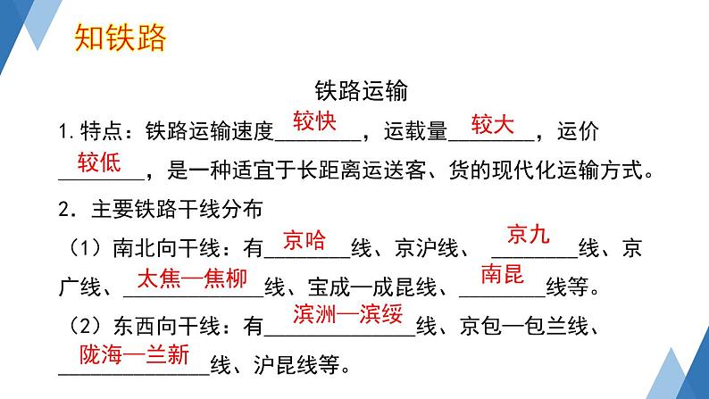 4.3 交通运输业 第2课时 四通八达的交通运输网 课件---2024年初中秋季地理湘教版八年级上册第3页