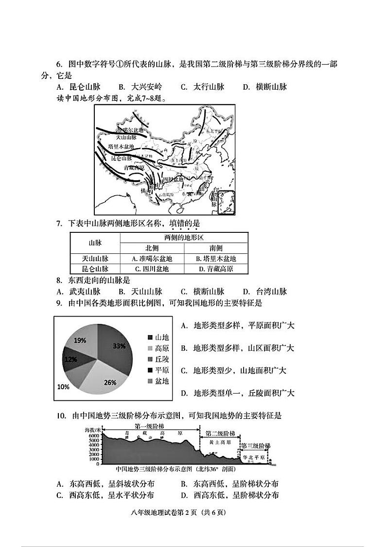 辽宁省沈阳市于洪区2021-2022年八年级上期中地理生物试题第2页