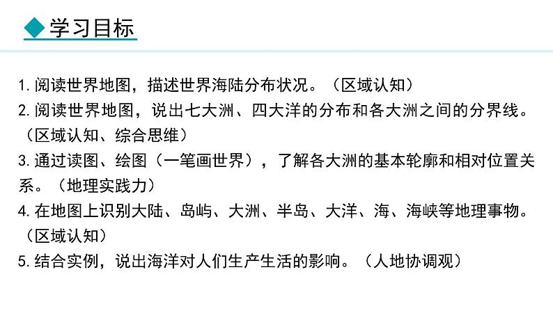 3.1 世界的海陆分布(课件) -2024-2025学年地理湘教版（2024）七年级上册02