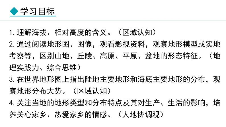 3.2.1 陆地地形 海底地形(课件) -2024-2025学年地理湘教版（2024）七年级上册第3页