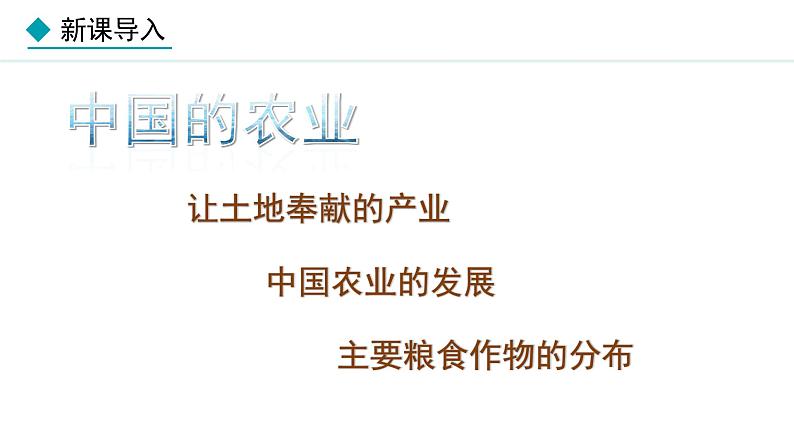 湘教版八年级地理上册课件 4.1.1 农业的含义及发展 主要粮食作物的分布第3页