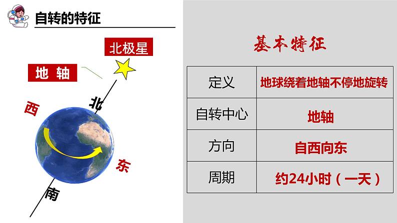 2.2.1地球的运动（第一课时—地球的自转）（课件）-2024湘教版地理七年级上册第7页