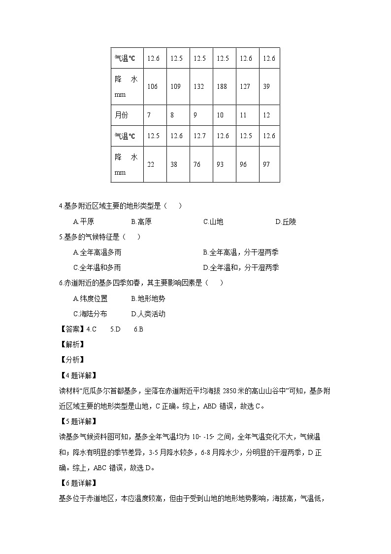 [地理][期末]山西省晋中市2023-2024学年七年级下学期期末试题(解析版)第3页