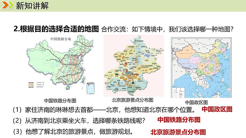 人教版（2024）七年级地理上册课件 2.3地图的选择和应用07
