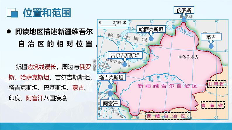 湘教版8下第八章 第三节 《新疆维吾尔自治区的地理概况与区域开发》教学课件（第1课时）第7页