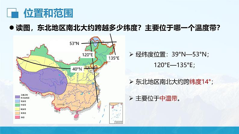 湘教版初中地理8下第六章 第一节 《东北地区的地理位置与自然环境》教学课件06