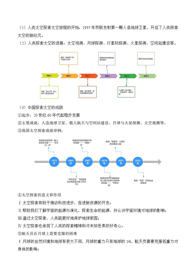 2024年新教材七年级上册地理人教版1.1地球的宇宙环境假期预习练第2页