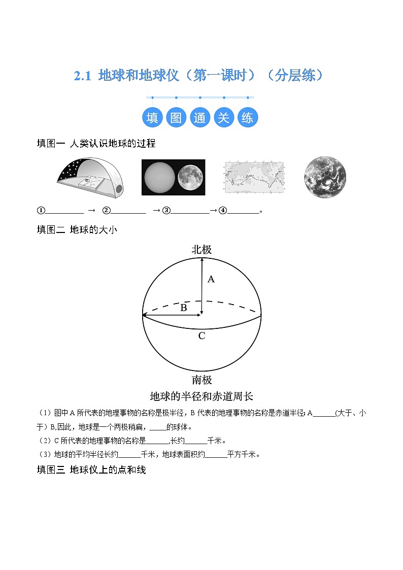 【核心素养】中图版（2024）地理七年级上册 2.1  地球和地球仪（第1课时）（课件+练习）01