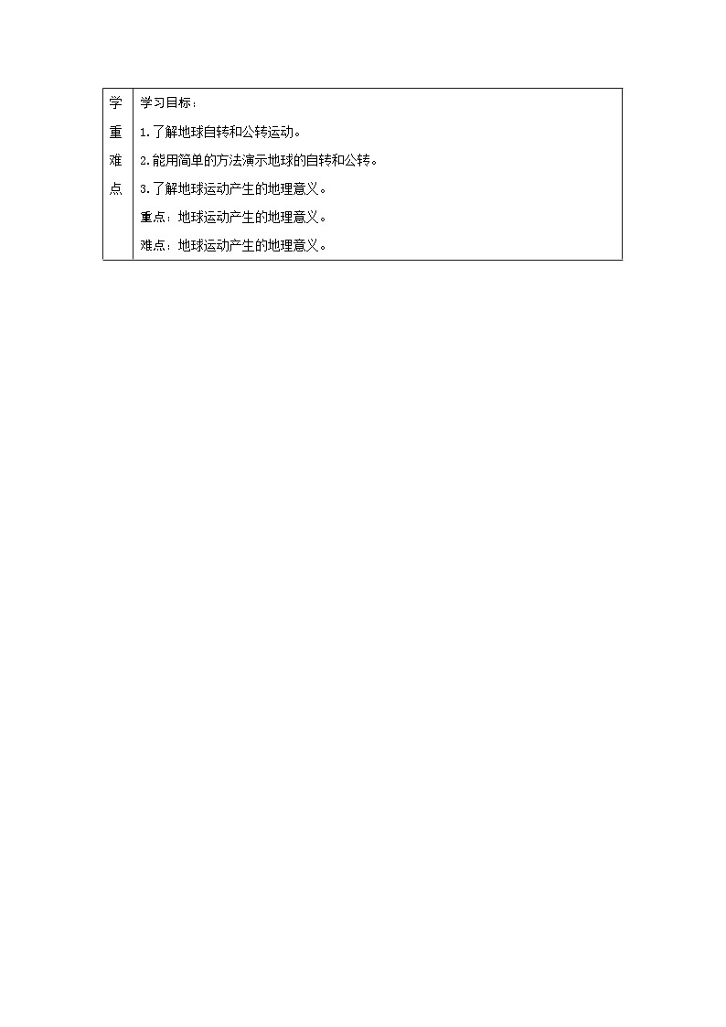 【新教材】湘教版地理七上2.2认识地球第二节地球的运动 课件+教学设计02