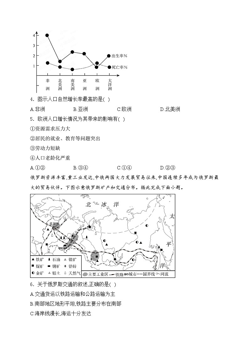 贵州省安顺市2023-2024学年七年级下学期期末考试地理试卷(含答案)02