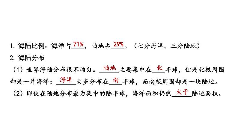 第三章 陆地和海洋 综合复习 课件2024~2025学年人教版七年级地理上册05