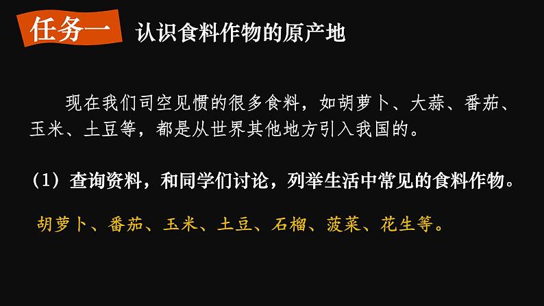 跨学科主题学习 探索外来食料作物传播史  课件2024~2025学年人教版七年级地理上册03