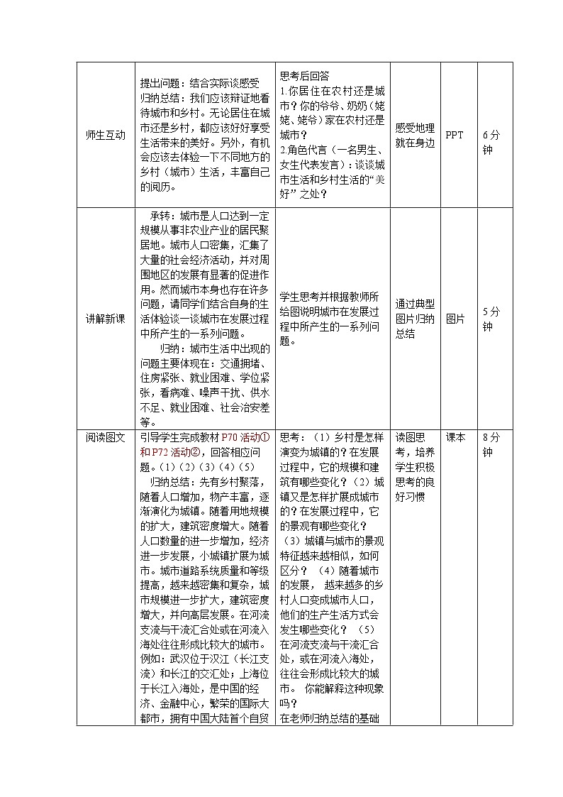 【教案】湘教版（2024）七年级上册 4.2《世界的聚落》教案02