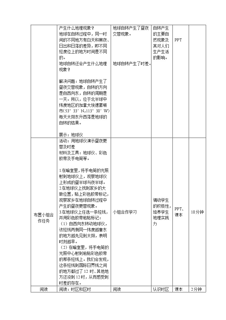 2024新教材湘教版（2024）七年级上册 2.2《地球的运动》课件+教案+学案02