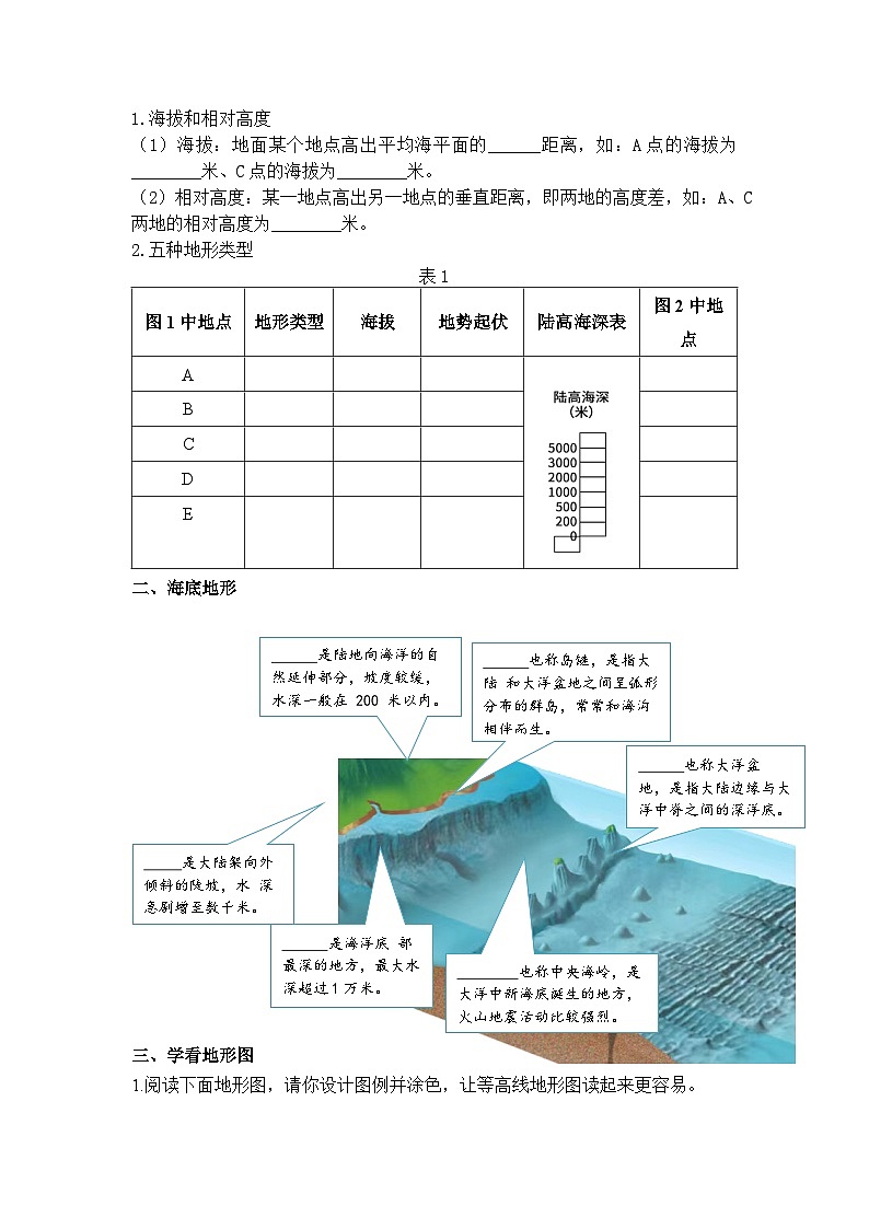 2024新教材湘教版（2024）七年级上册 3.2《世界的地形》课件+教案+学案02