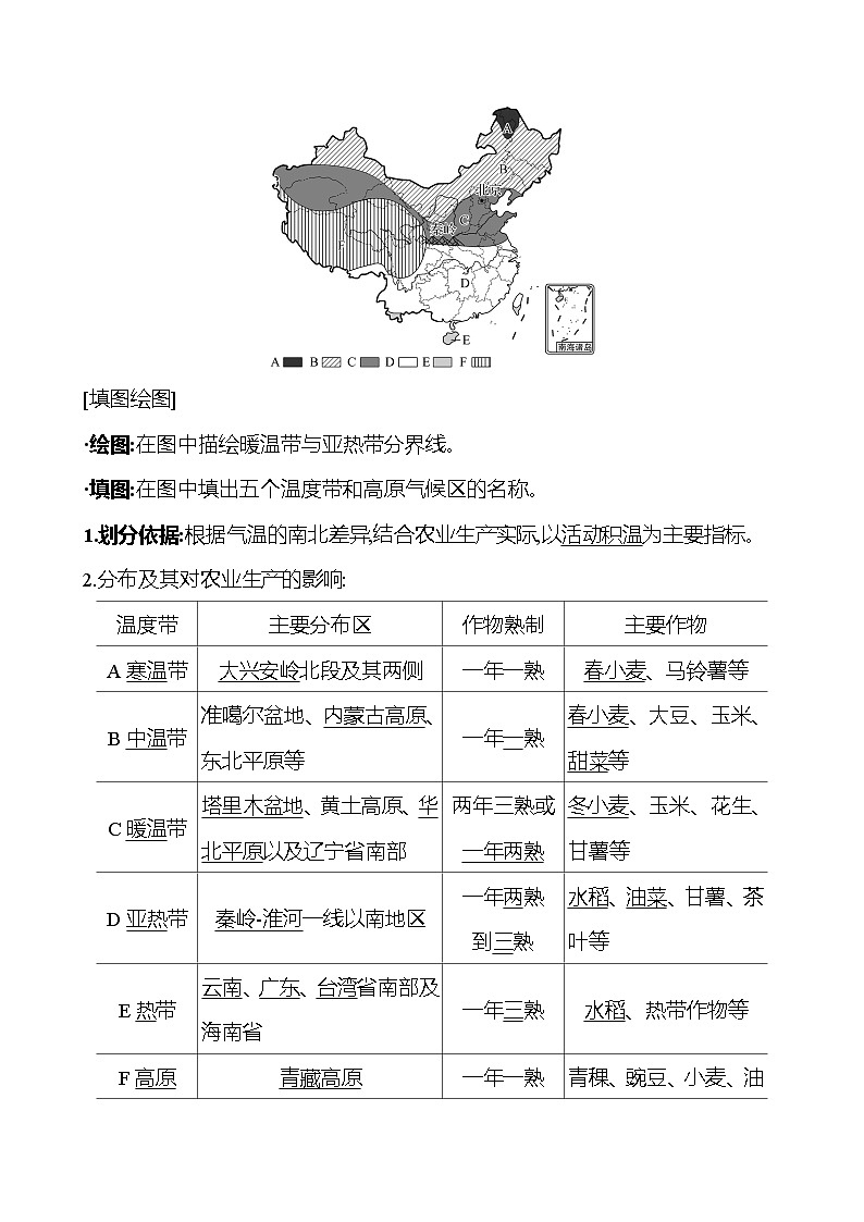 第二章第二节中国的气候 第一课时 气候复杂多样(气温和温度带) 学案 初中地理湘教版八年级上册02