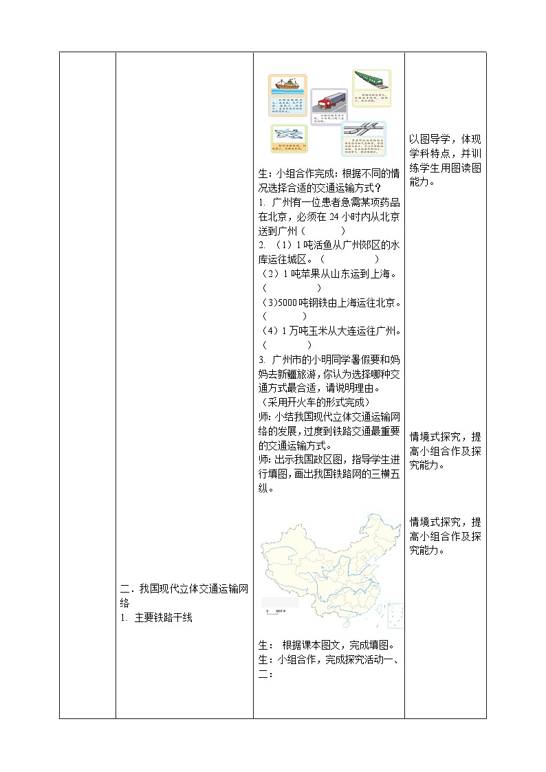 粤教版初中地理八上 第四章 第三节 交通运输业课件 课件+教学设计02