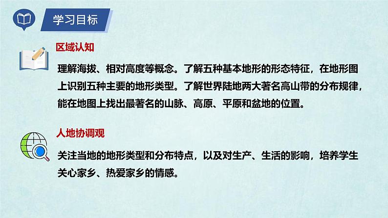 2024年秋新教材湘教版七年级地理3.2.1世界的地形课件核心素养04