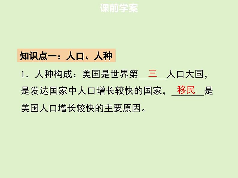 人教版（新课程标准）（2024） 七年级下册第九章第一节  美国课件（共2课时）04