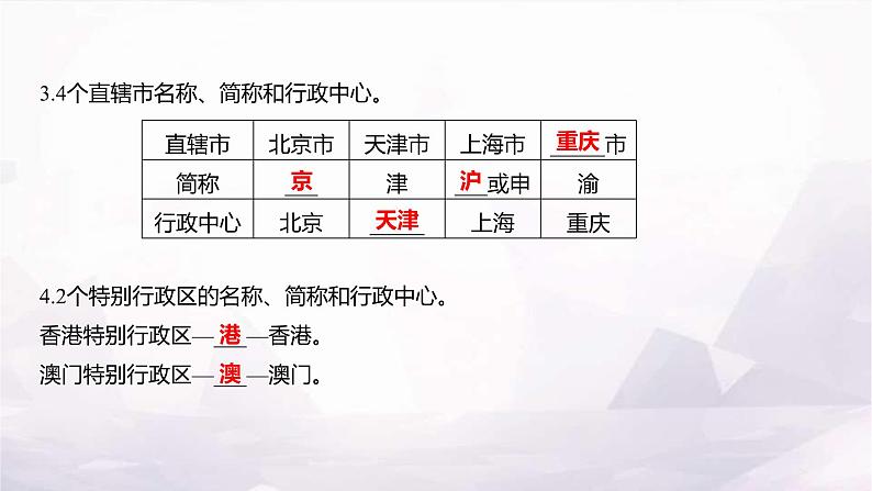 湘教版八年级地理上册第一章第二节中国的行政区划课件第6页