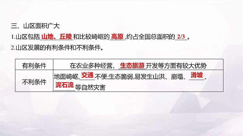 湘教版八年级地理上册第二章第一节第一课时山脉纵横交织地形复杂多样课件第6页