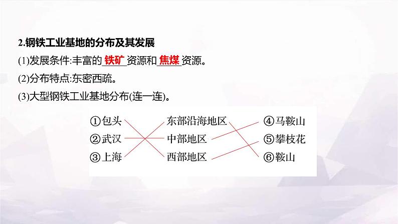 湘教版八年级地理上册第四章第二节第一课时工业的主导地位及发展能源工业、钢铁工业课件第6页