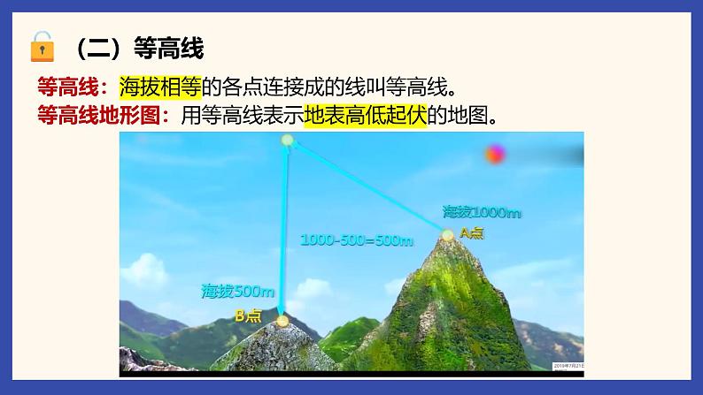 人教版地理七年级上册2.2《地形图的判读》课件第6页