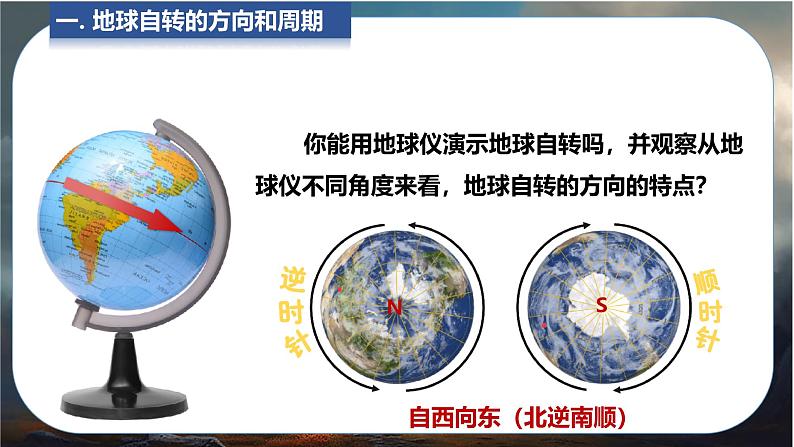 24秋七年级上册地理（星球）教学课件 2.第二章  地球的运动及其影响 2.第二节    地球的自转05