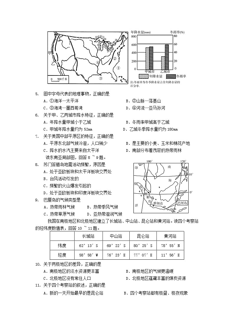 2016山东省潍坊市中考地理真题及答案第2页
