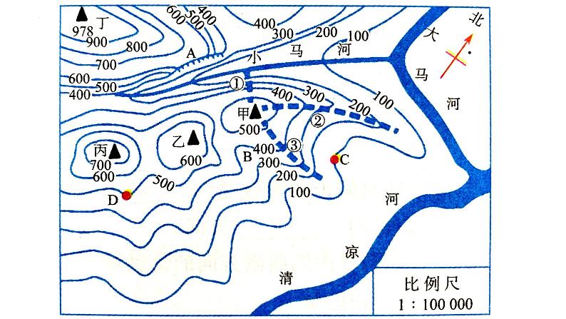 人教版七年级地理上学期2.2.2《地形图的判读》教学课件第1页