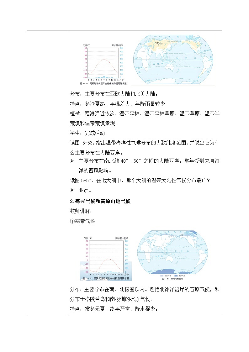 5.4.2世界主要气候类型（教案）-2024湘教版地理七年级上册pptx第3页