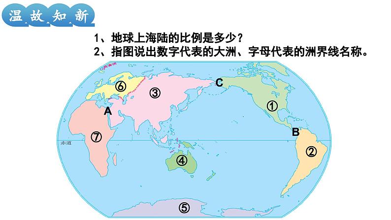 人教版七年级地理上学期（2024）3.1《大洲和大洋》第二课时课件第1页