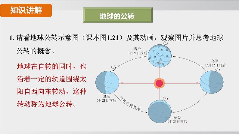 24秋新人教版地理七年级上册第三节  第二课时 地球的公转课件第6页