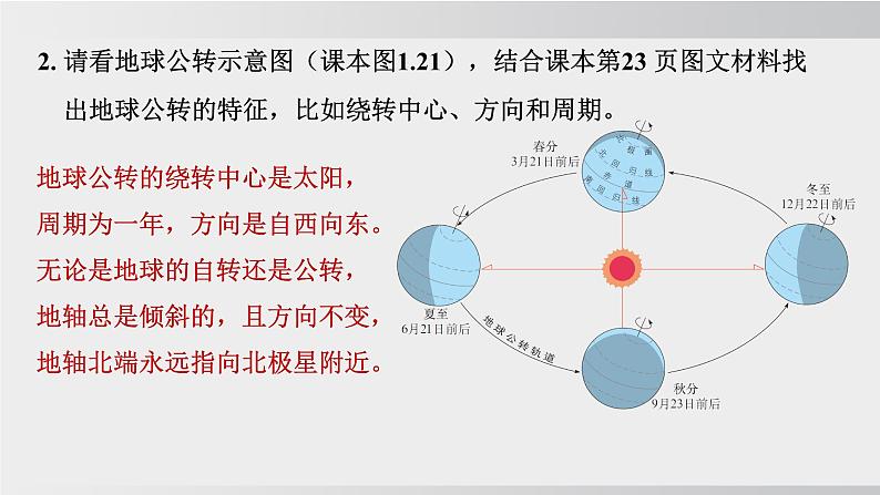 24秋新人教版地理七年级上册第三节  第二课时 地球的公转课件第7页
