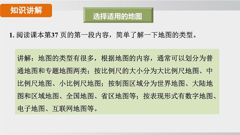 24秋新人教版地理七年级上册第三节 地图的选择和应用课件05