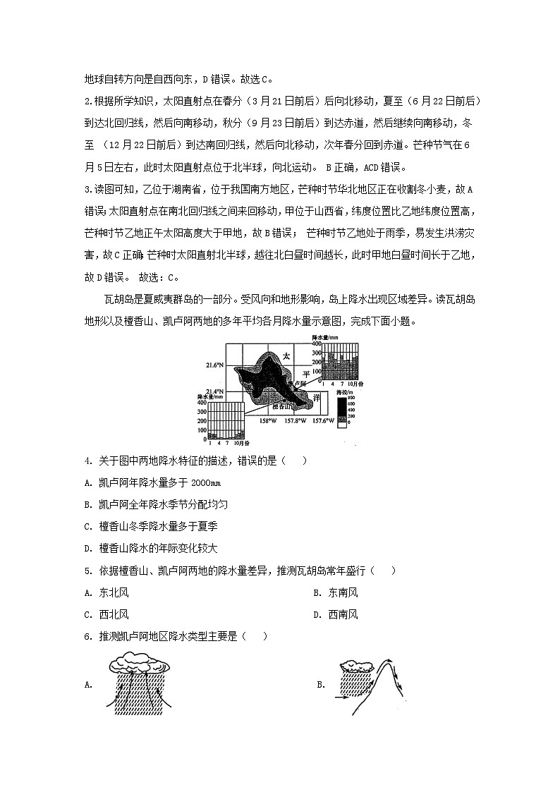 2024年山东省青岛市李沧区中考二模地理地理试卷(解析版)第2页