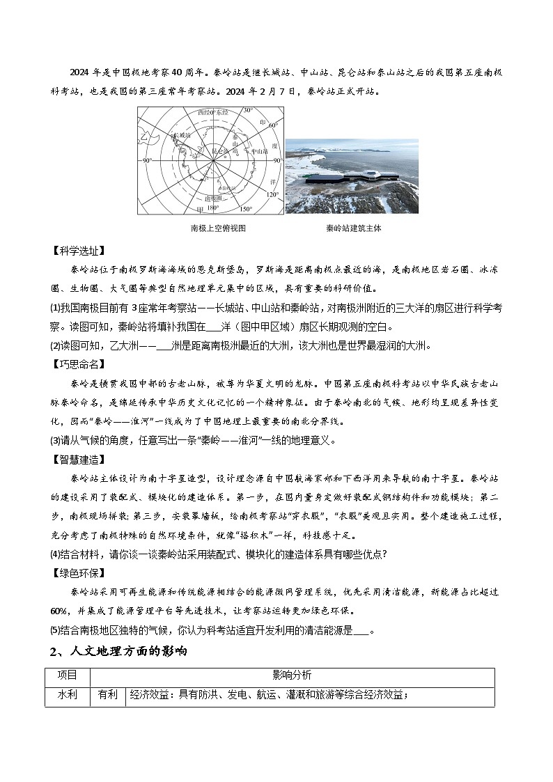 中考地理二轮热点题型归纳与变式演练(全国通用)专题11意义影响类题型分析与解题方法(原卷版+解析)第3页