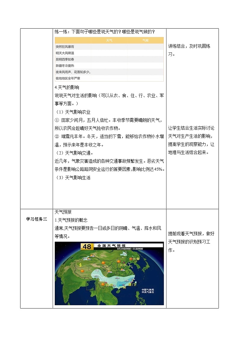 七年级地理上册（人教版2024）4.1多变的天气（教学设计）第3页