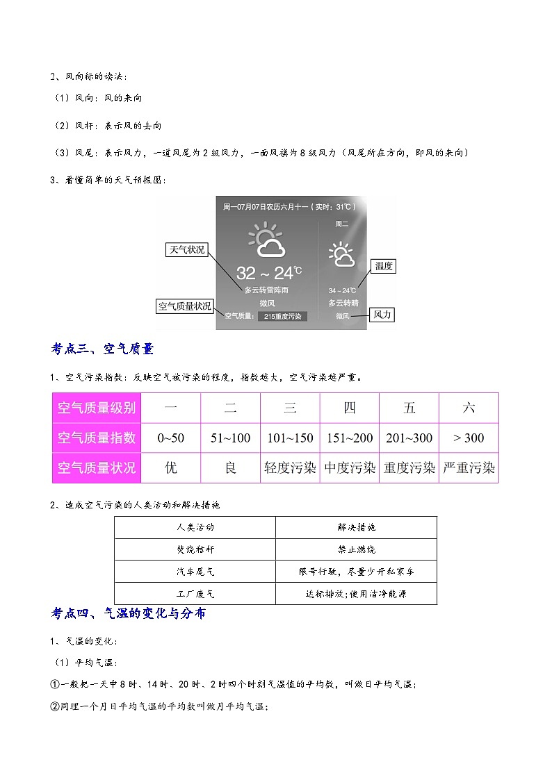 中考地理抢分秘籍秘籍03天气与气候(原卷版+解析)第2页