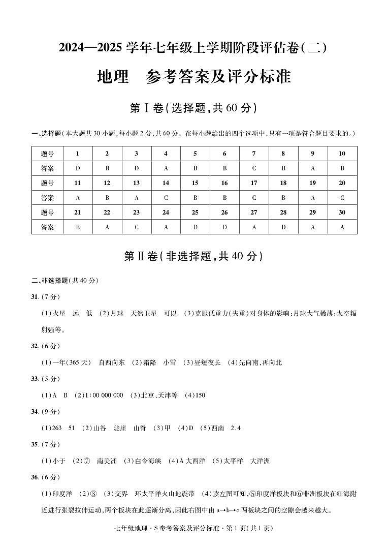答案第1页