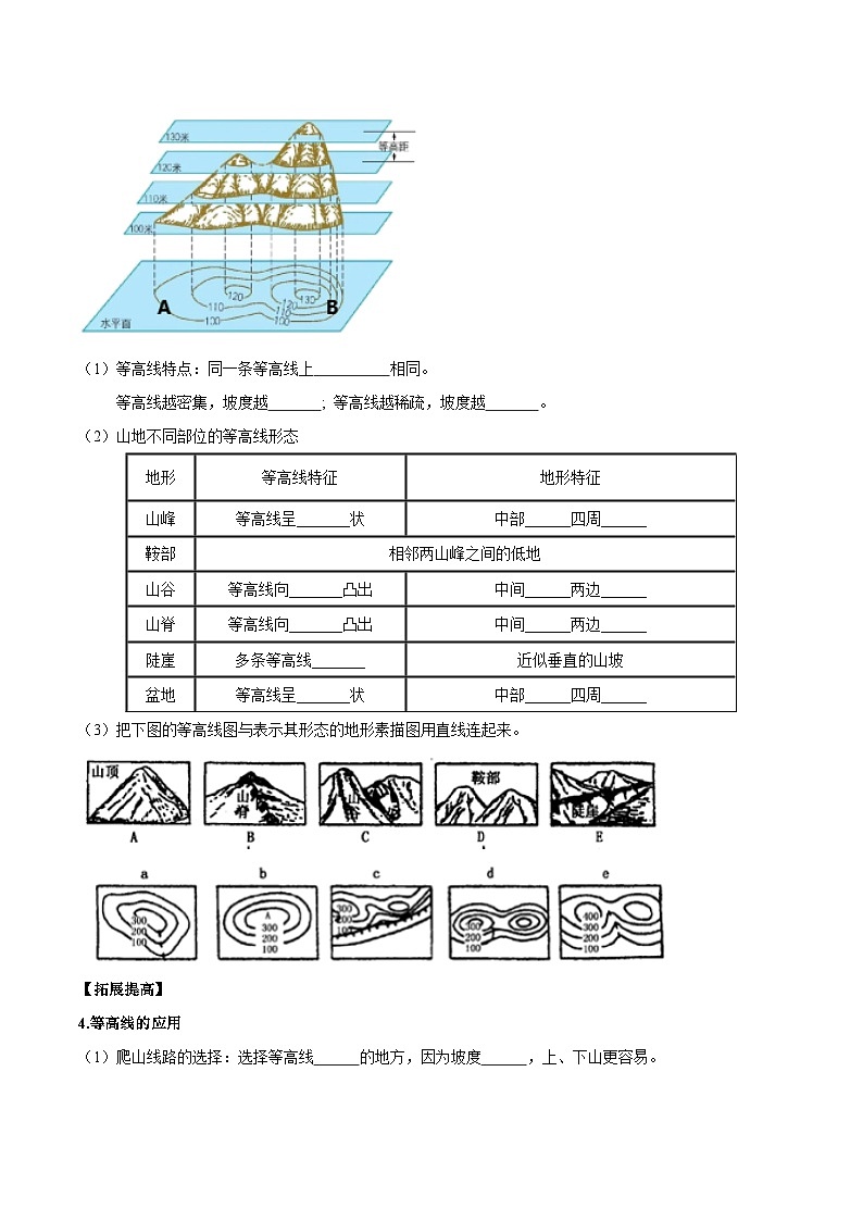 人教版（2024版）七年级地理上册2.2《地形图的判读》导学案第2页
