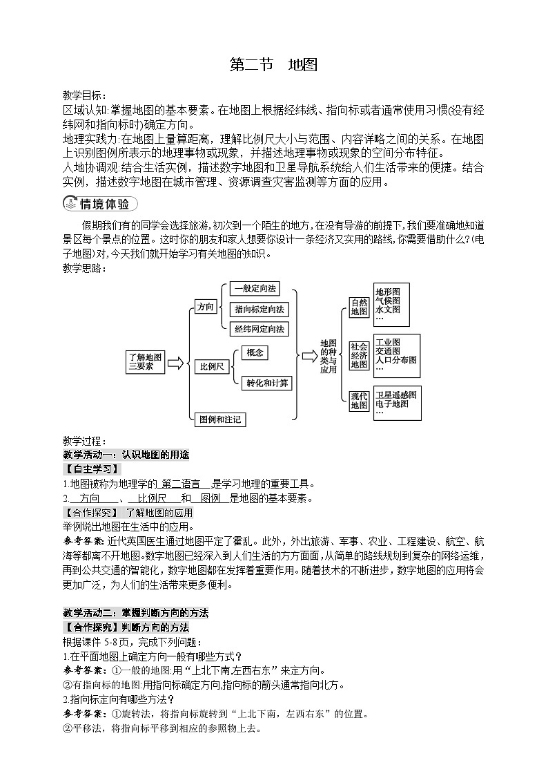 2.2地图 教案第1页