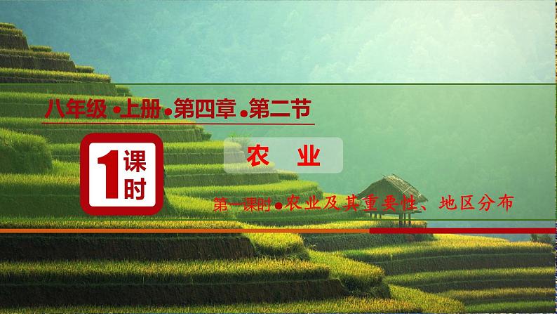 4.2.1农业（第1课时）农业及其重要性、我国农业的地区分布课件-----2024-2025学年地理人教版八年级上册第1页