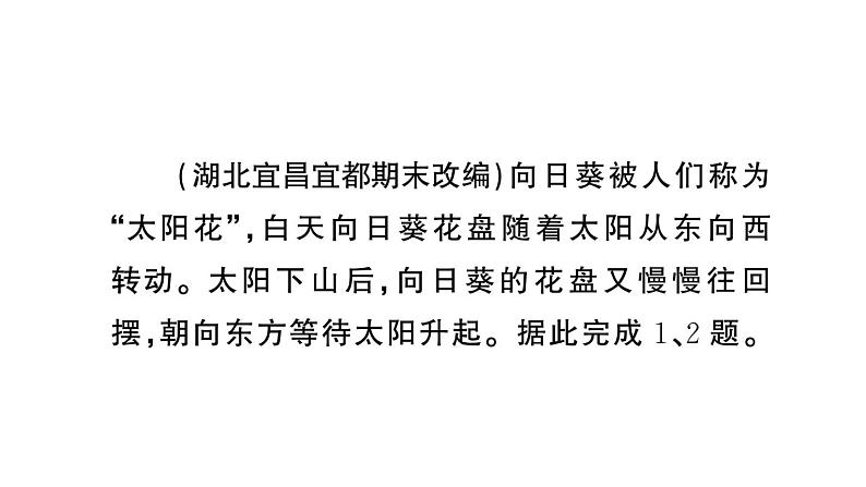 初中地理新人教版七年级上册期末专项二 地球的运动作业课件2024秋02