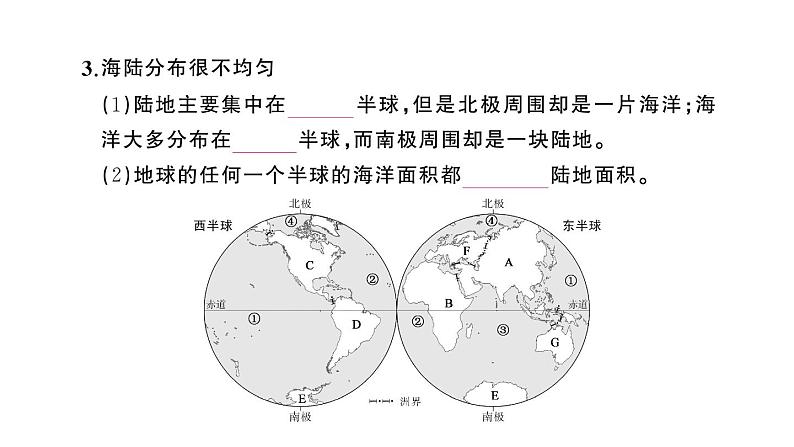 初中地理新人教版七年级上册第三章第一节 大洲和大洋作业课件2024秋第3页