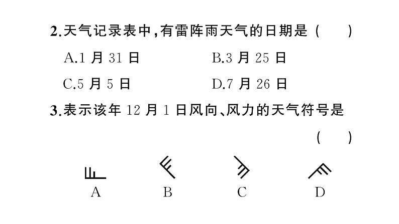 初中地理新人教版七年级上册第四章第一节 多变的天气作业课件2024秋第8页