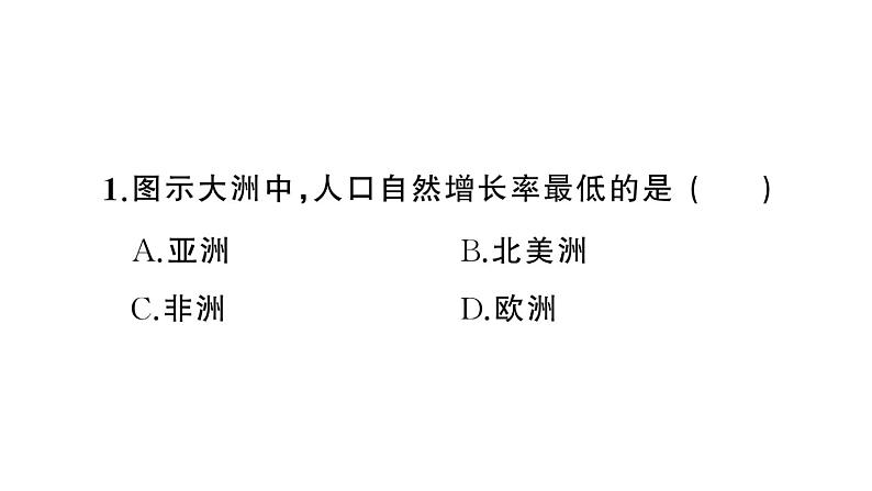 初中地理新人教版七年级上册期末专项七 居民与文化 发展与合作作业课件2024秋第4页